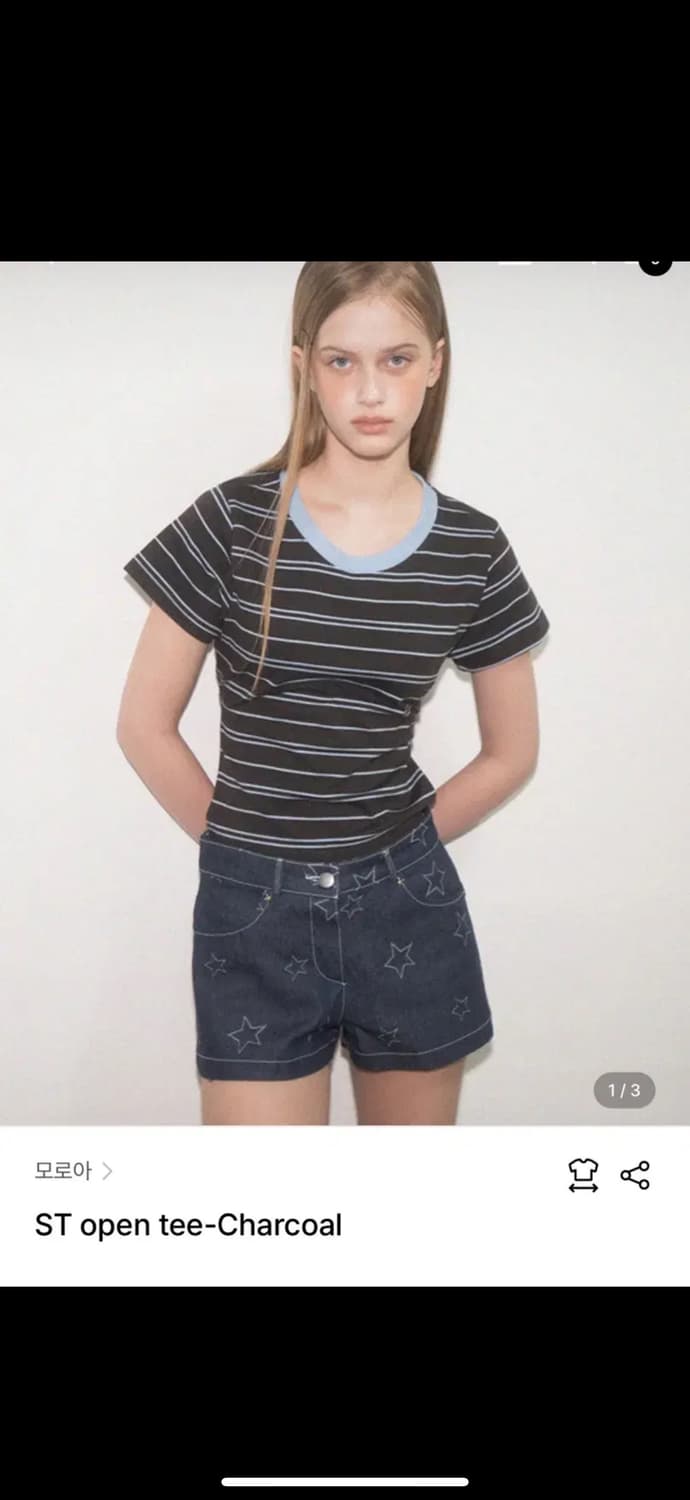 모로아 ST open tee-Charcoal 상품이미지2