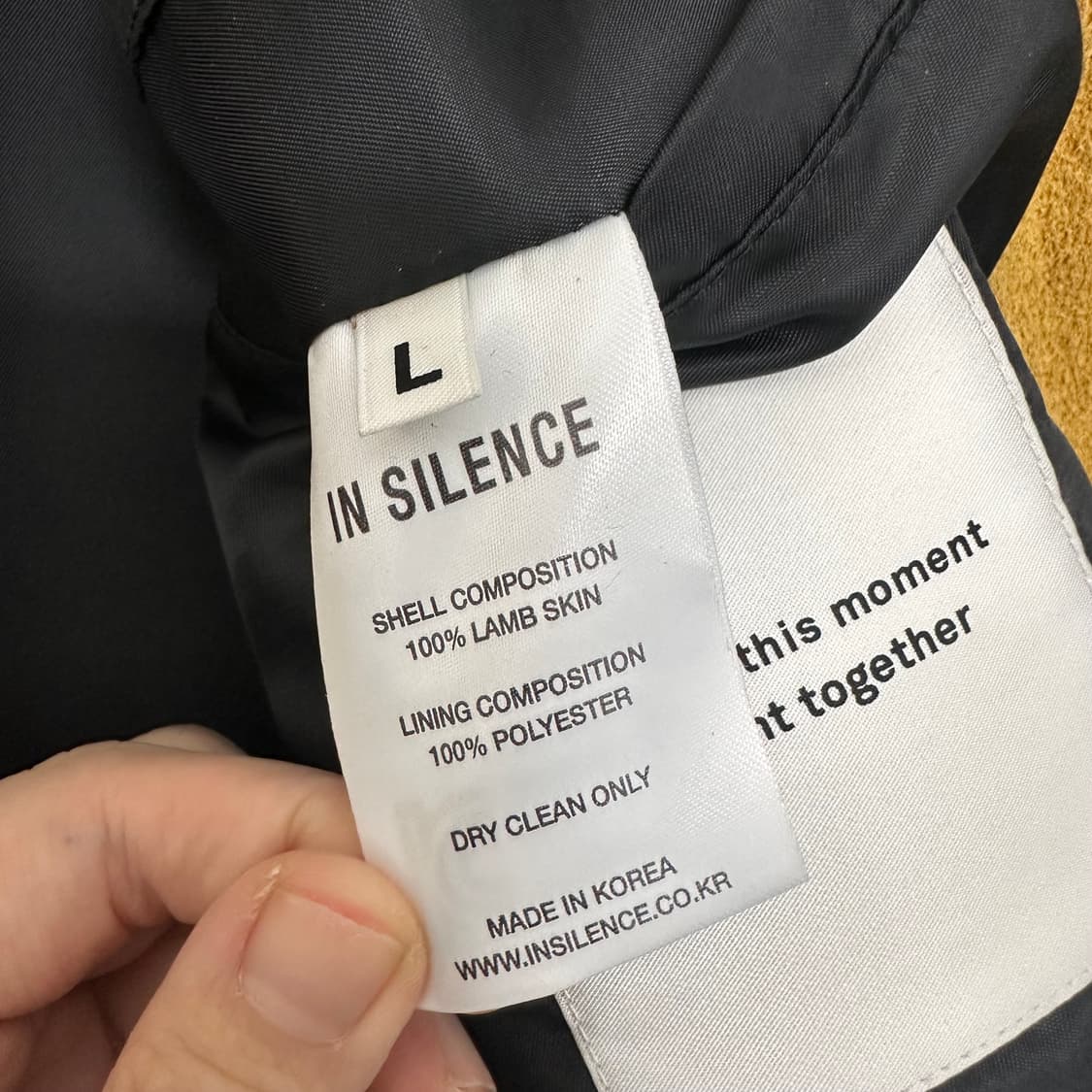 인사일런스 스웨이드 램스킨 자켓 L 상품이미지10