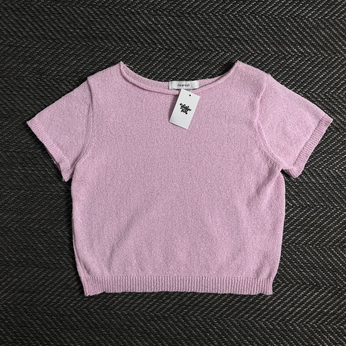 빈티지 우먼스 부클 크롭 니트o 3482 상품이미지1