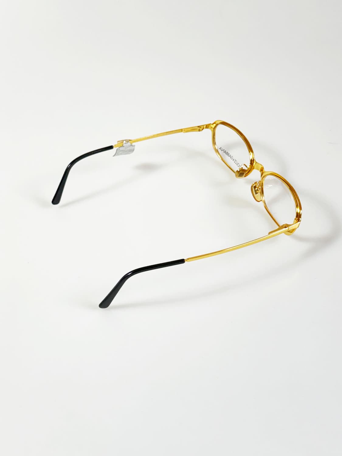 돌체앤가바나 골드 메탈 슬림 스퀘어 빈티지 안경 상품이미지5