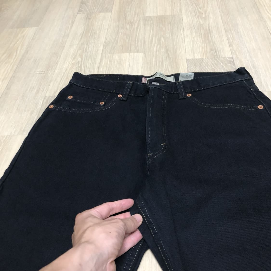 (31) 00's 리바이스 Levi's 505 레귤러핏 블랙 흑청 데님 상품이미지7