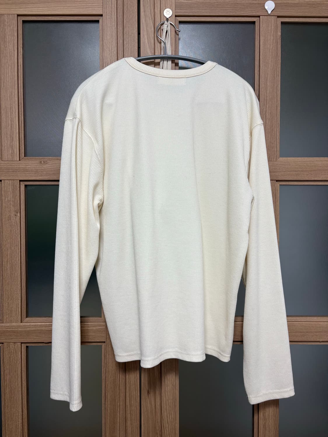 미나브 골지 크롭 롱 슬리브 [아이보리] 상품이미지2