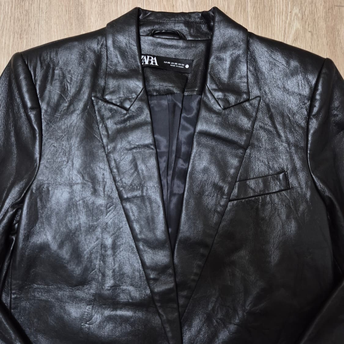 자라 여성 레더 가죽 블레이저 자켓 XS(85) 상품이미지2