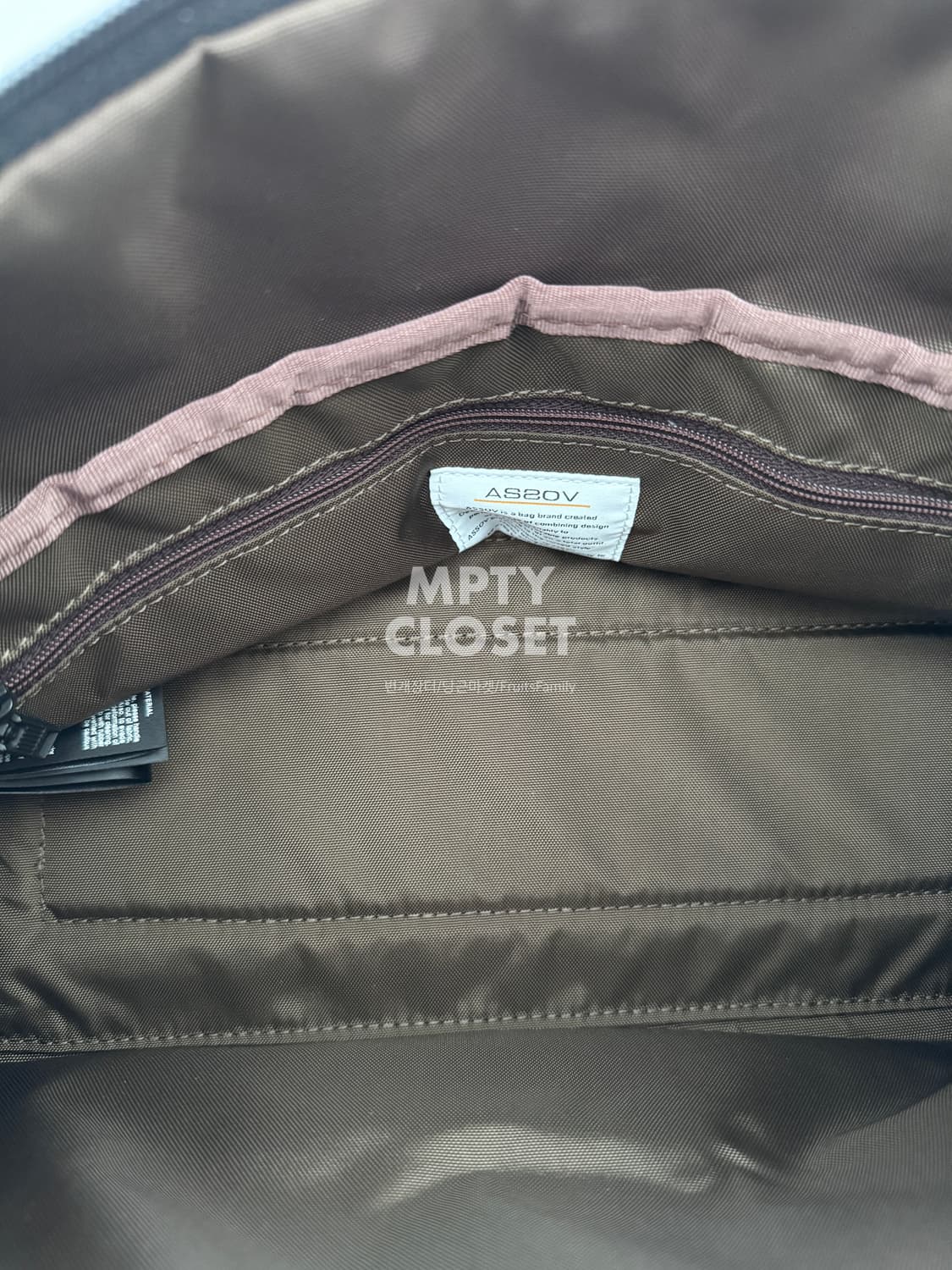 아소브 AS2OV 코듀라 도비 305D 투웨이 백 카키 상품이미지10