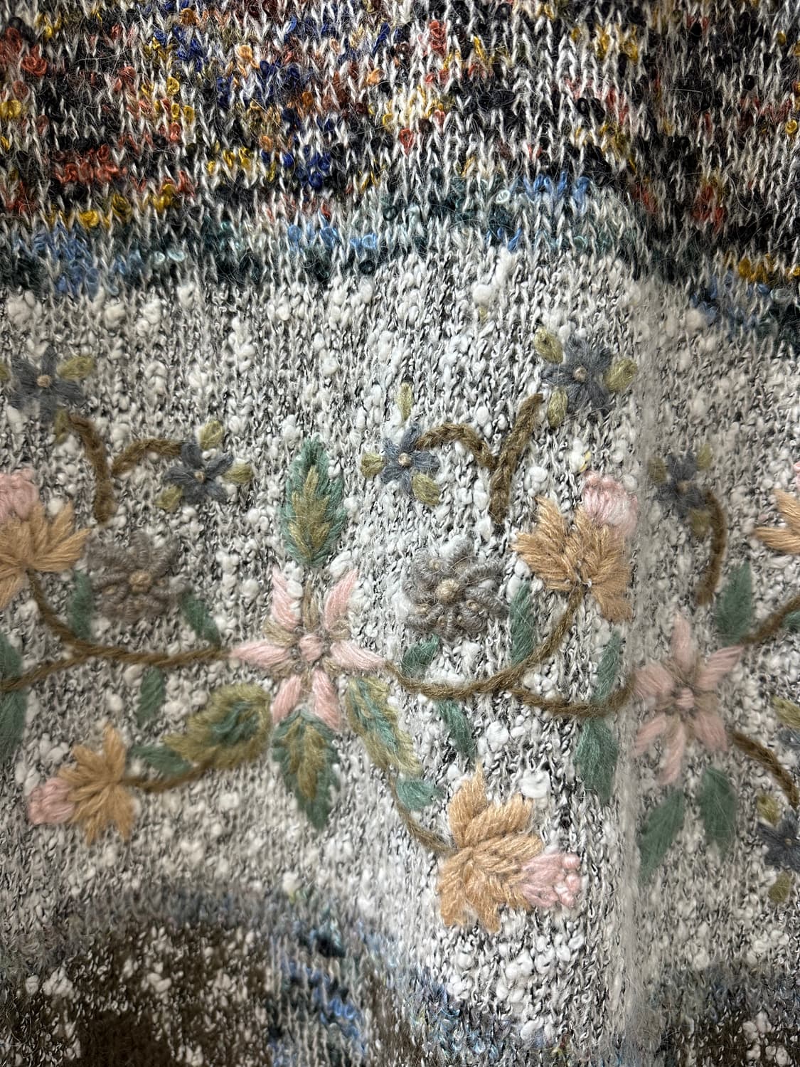 일본빈티지 보카시플라워니트 상품이미지4