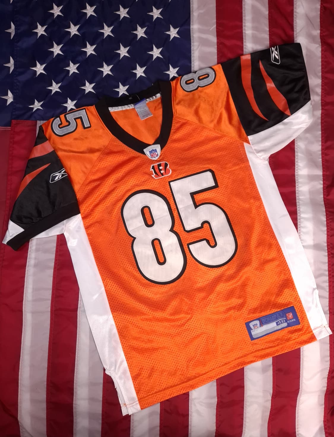 새제품급 오리지날 90's 리복xNFL 신시내티뱅골 유니폼 상품이미지7