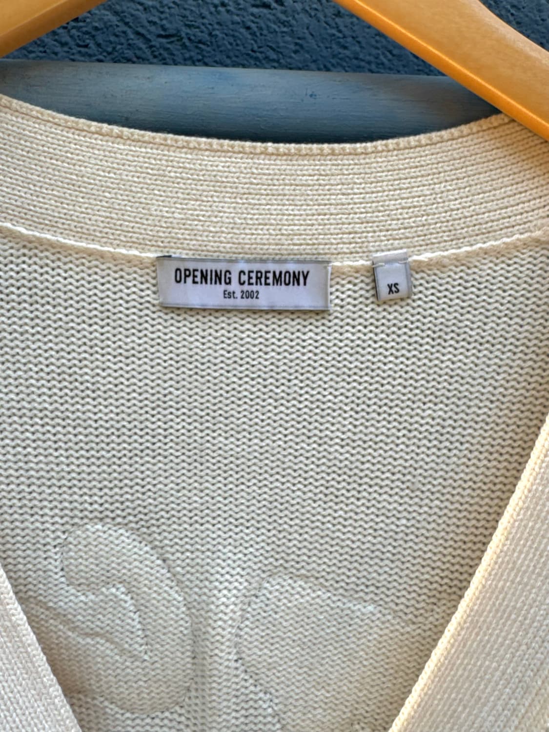 오프닝 세레모니 성조기 패치 가디건 (ivory)  상품이미지4