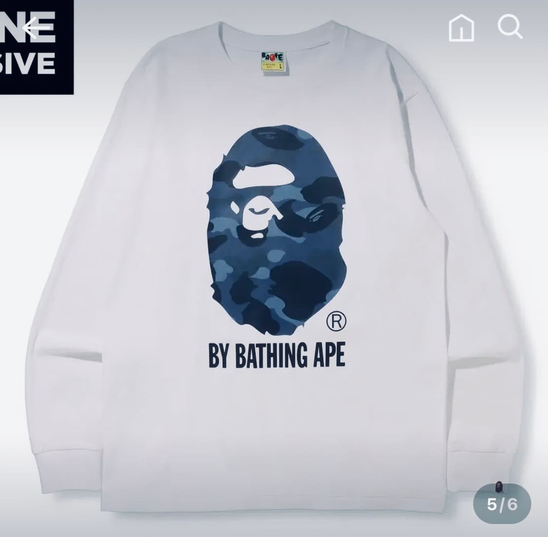 베이프 Bape 롱슬리브 XL 상품이미지1