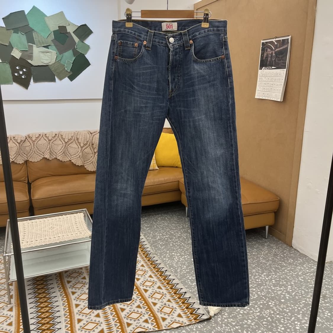 리바이스 올드스쿨 빈티지 워싱 진청 데님팬츠 29인치 C10689 상품이미지3