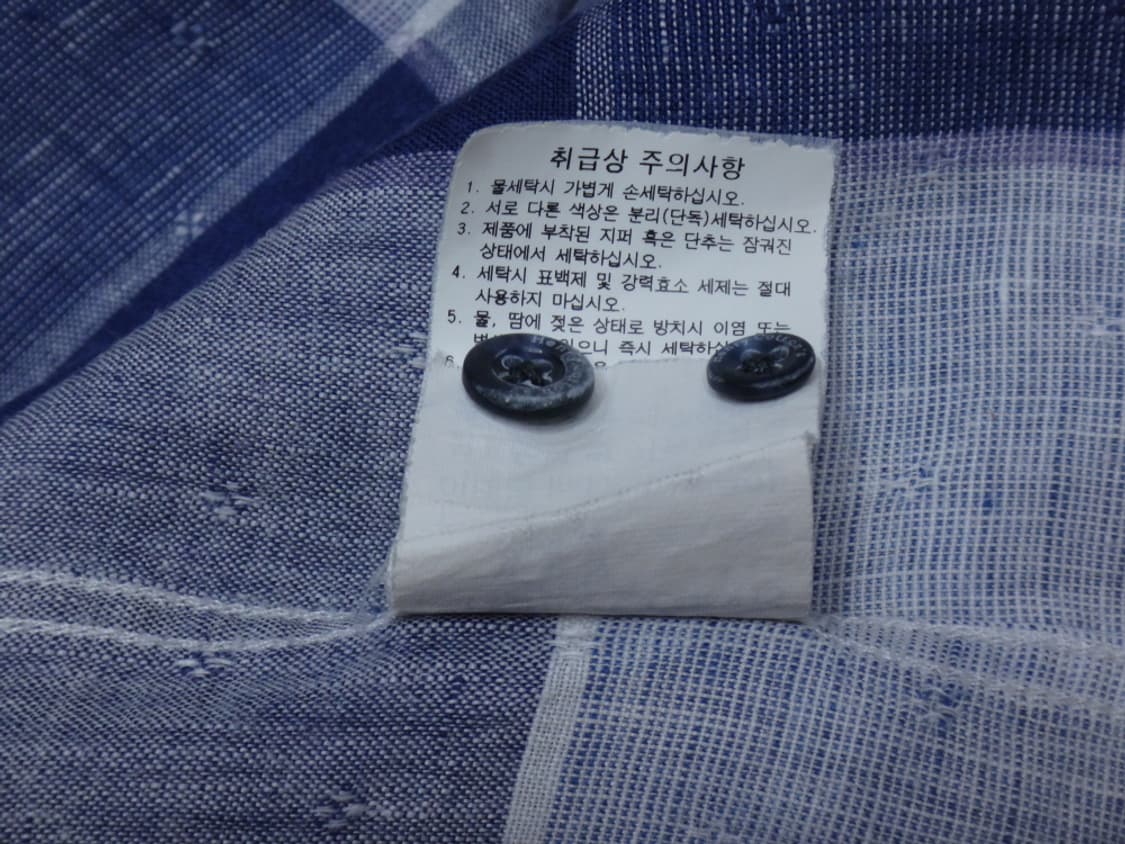(95) 헨리코튼 린넨 빅체크 여름 남성 반팔 셔츠 상품이미지10