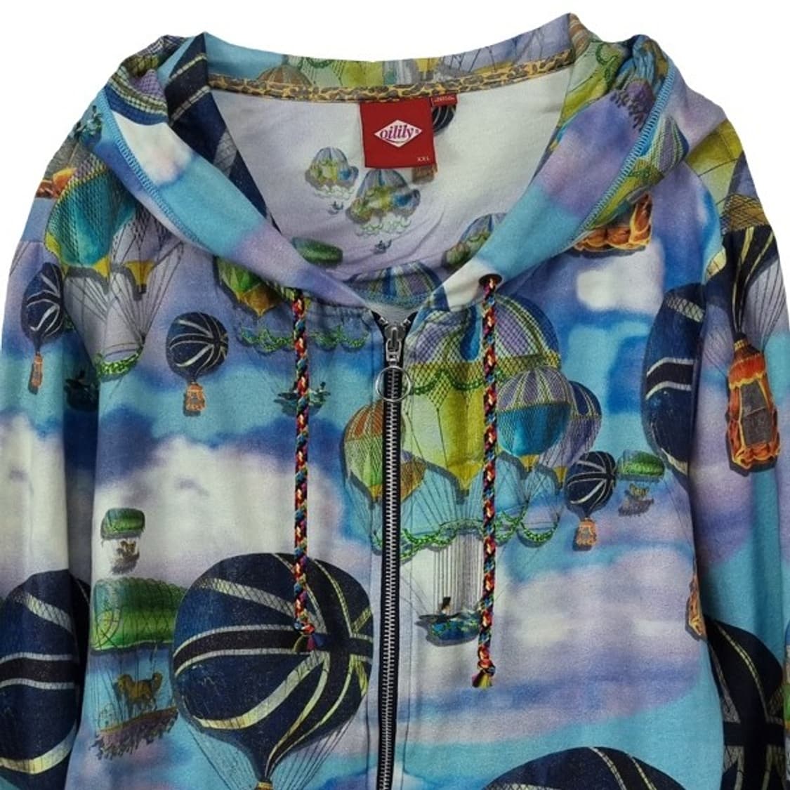 [오일리] 그래픽 패턴 루즈핏 후드 집업 P01592 상품이미지4