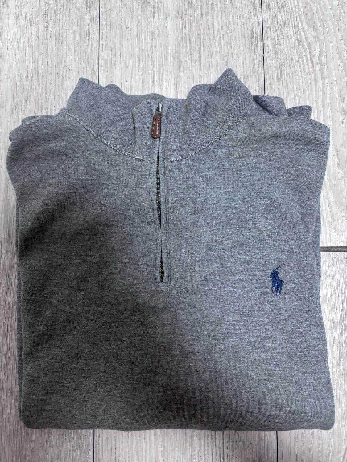 폴로 반집업 맨투맨(그레이) 상품이미지2