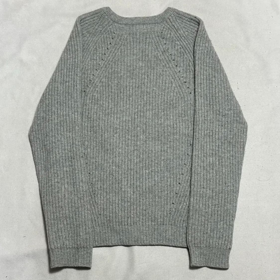 솔리드옴므 라운드넥 그레이 울 니트 상품이미지3