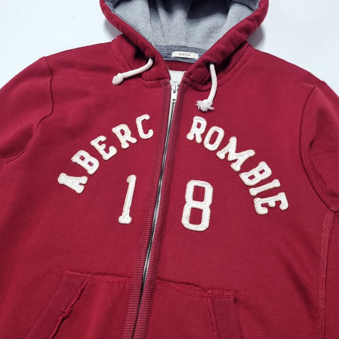 빈티지 아베크롬비 머슬핏 후드 집업 - M 상품이미지4