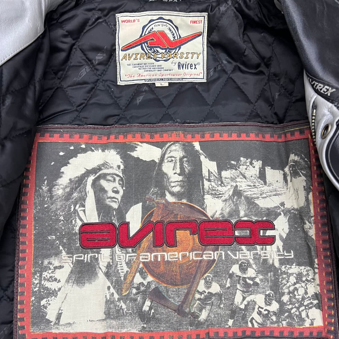 아비렉스 레더 바시티 자켓 L 상품이미지2