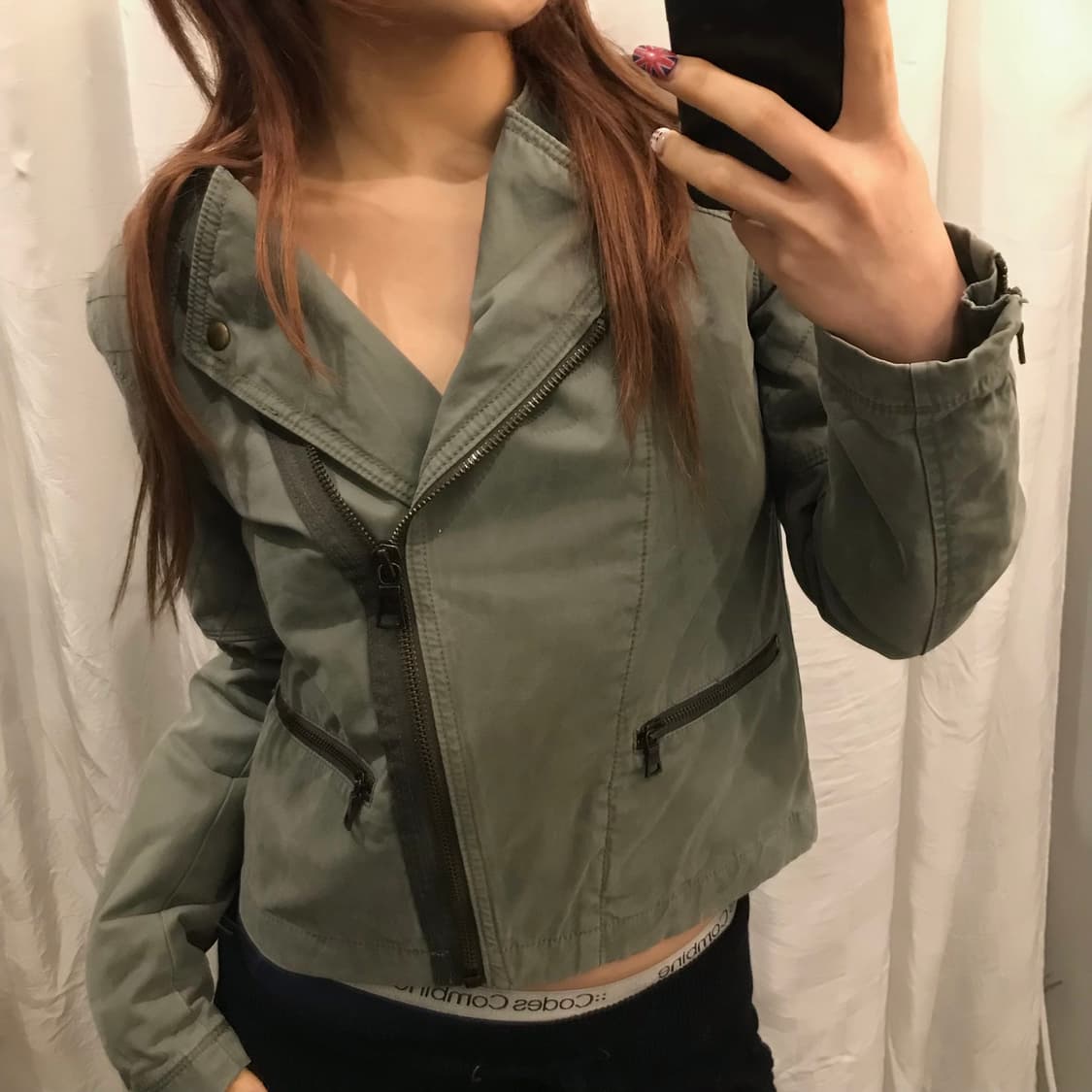 GAP 갭 갸루 고딕 펑크 카키 누빔 자켓 상품이미지1