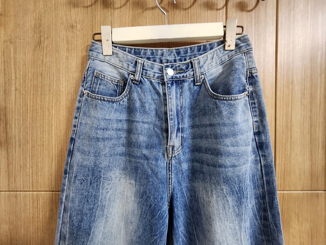 (M)여성 빈티지워싱 와이드 데님 팬츠 상품이미지2