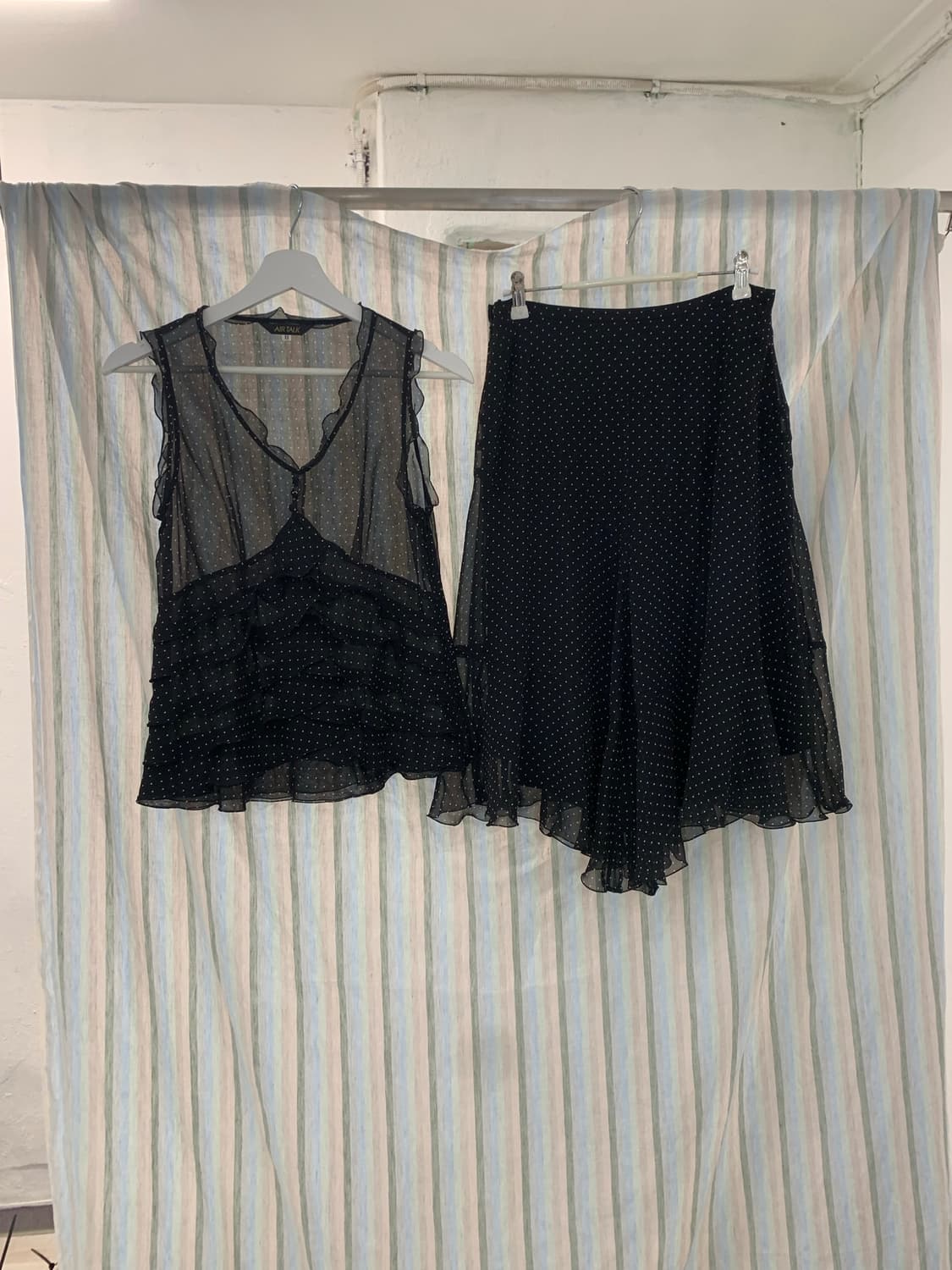 AIR TALK Sheer Dot Ruffle set 상품이미지4
