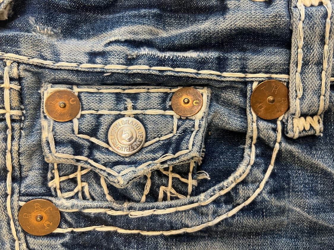 트루릴리전 조이 슈퍼티 부츠컷 화이트스티치 트루릴리젼 29사이즈 상품이미지6