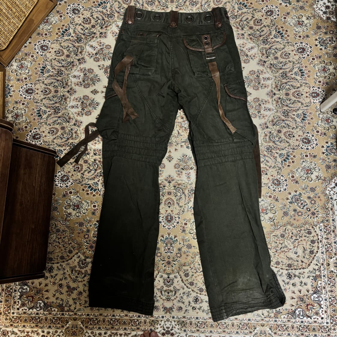 DOHC 본디지 스트랩 카고팬츠 30인치 카키 주렁카고 y2k 상품이미지2