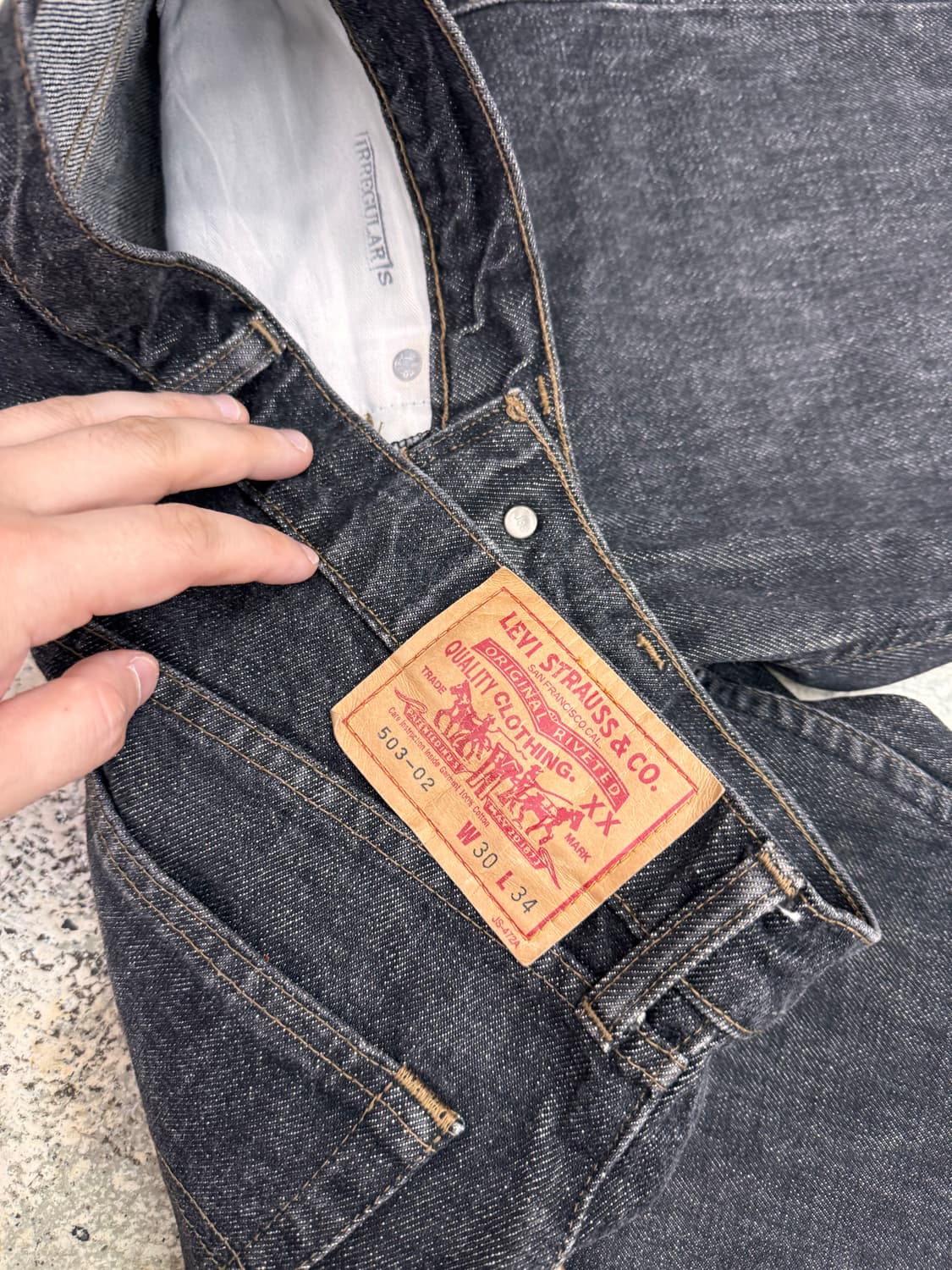 리바이스 503-02 블랙데님 팬츠 상품이미지2