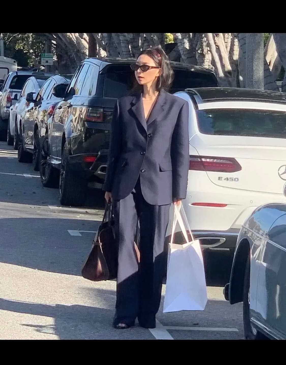 새상품)파르벵 울 실크 자켓M +울실크 팬츠 M 세트 상품이미지1