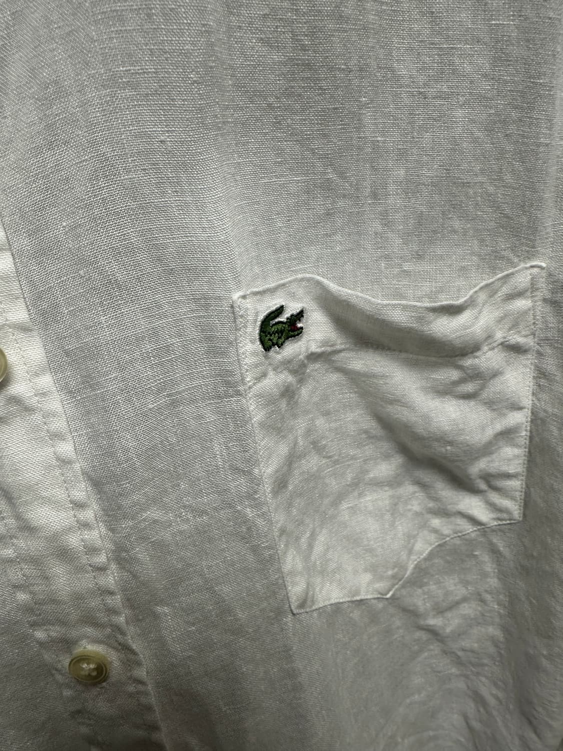 라코스테 린넨 100% 셔츠 화이트 (100)   상품이미지7