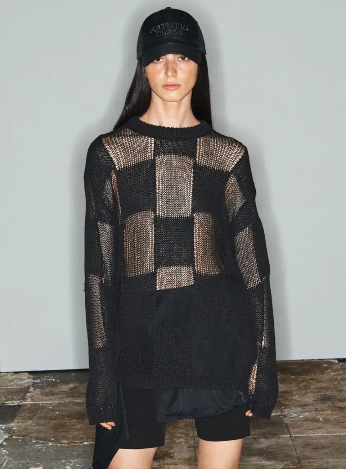 Open yy 더오픈프로덕트 체커보드 상의 티셔츠 상품이미지1