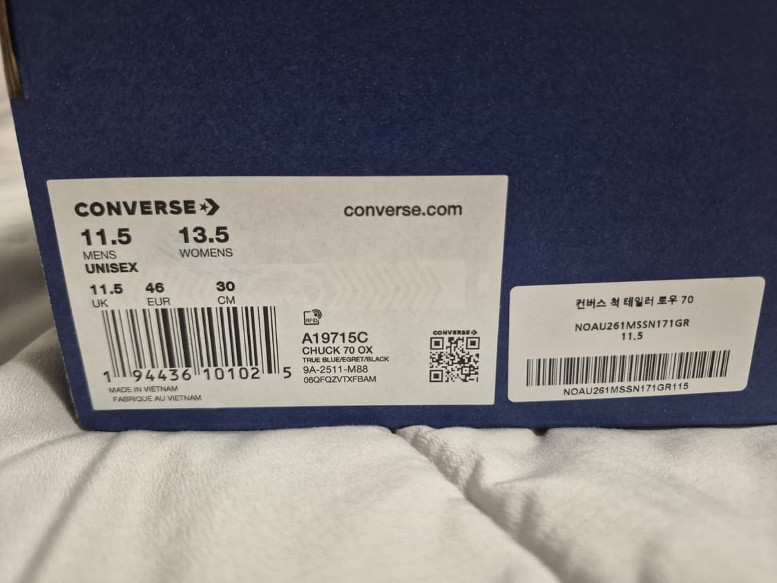 컨버스 x 노아 척 70 트루 블루 300사이즈  상품이미지7