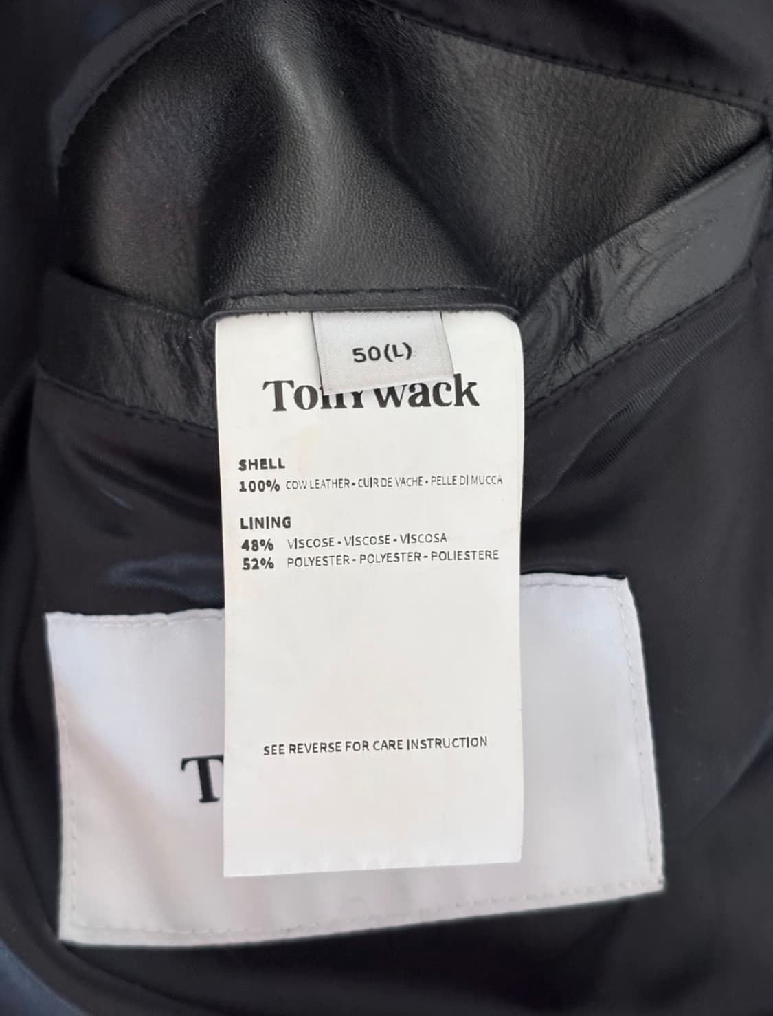 토니웩 카프레더 가죽자켓(주우재 착용) L사이즈 판매합니다 상품이미지4