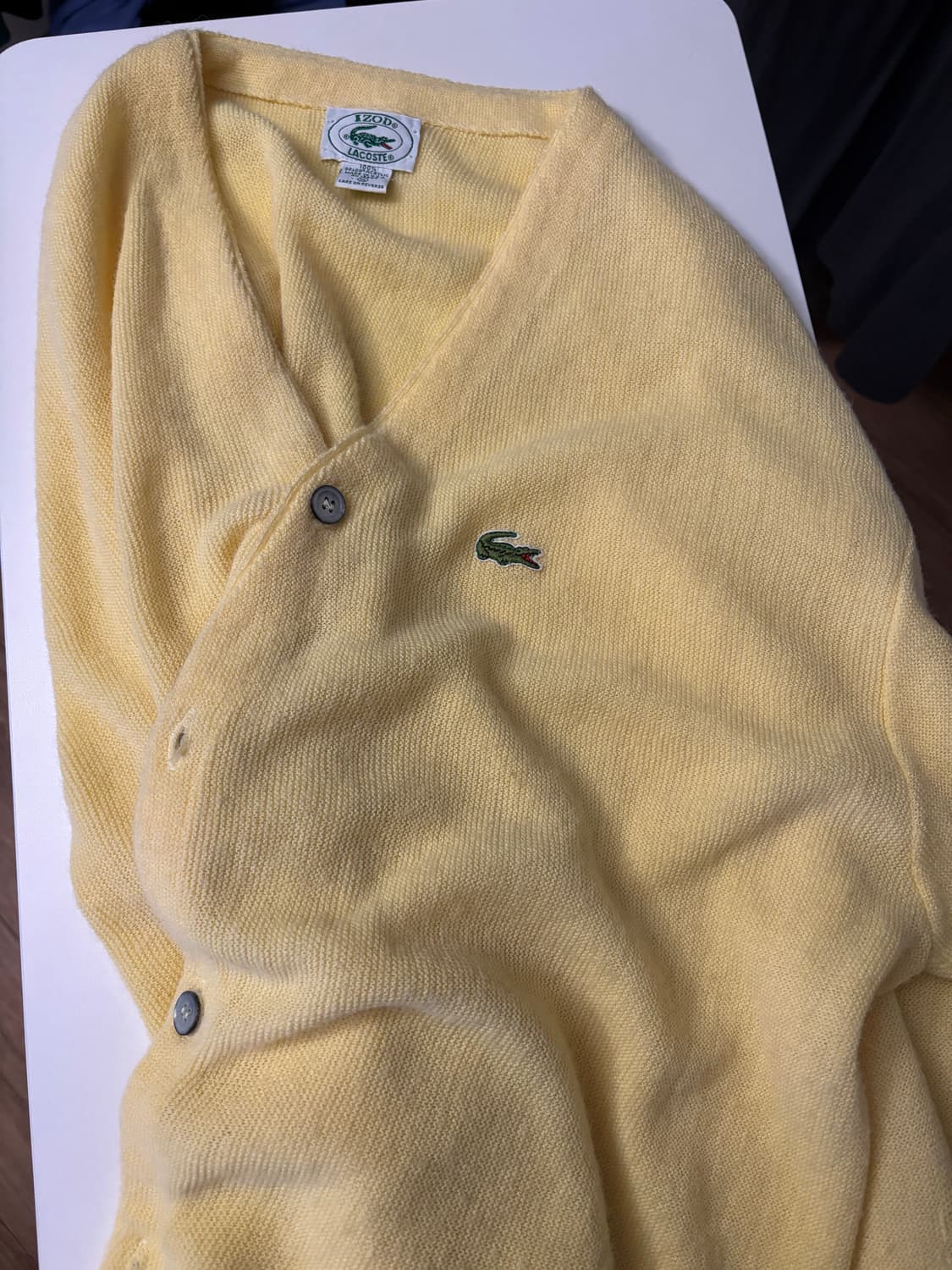 80's lacoste acrylic cardigan 상품이미지1