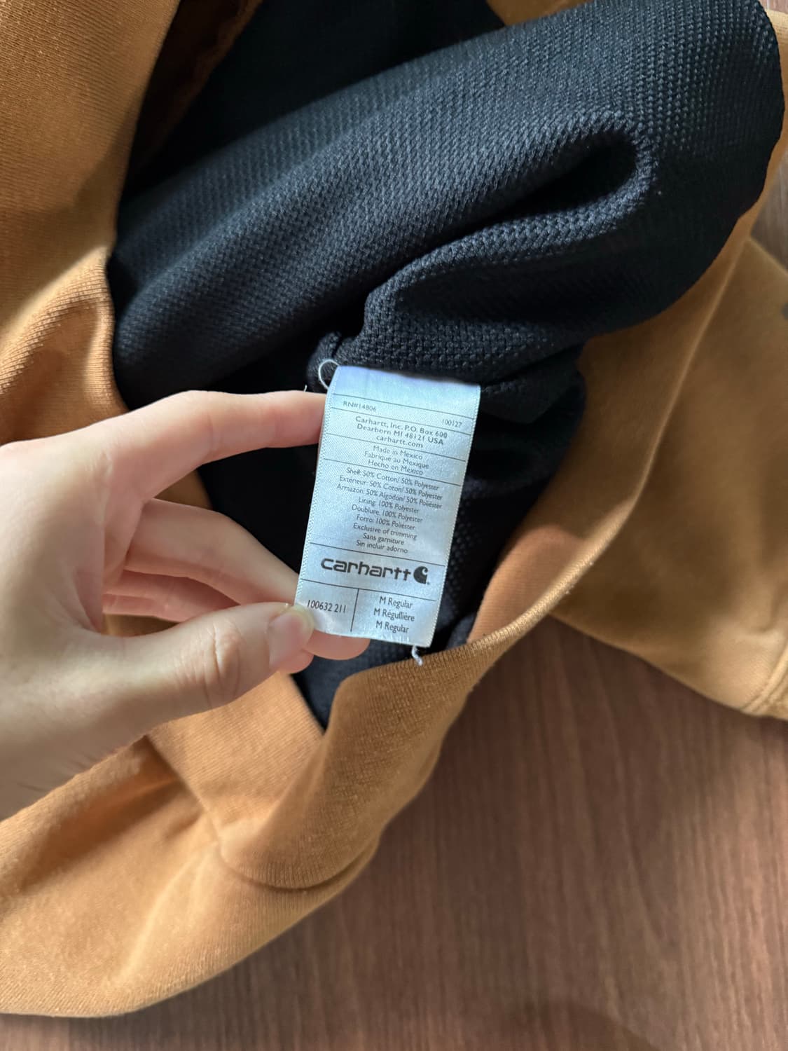 칼하트 써멀 카멜 레인디펜더 후드집업 상품이미지8