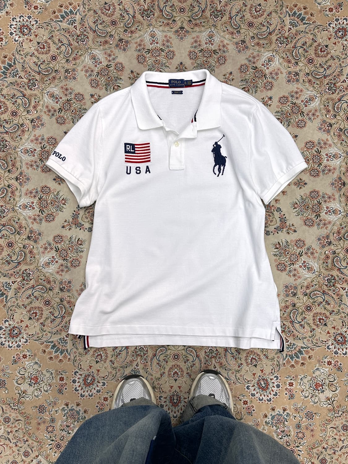 폴로 랄프로렌 성조기 USA 빅포니 카라티 상품이미지1