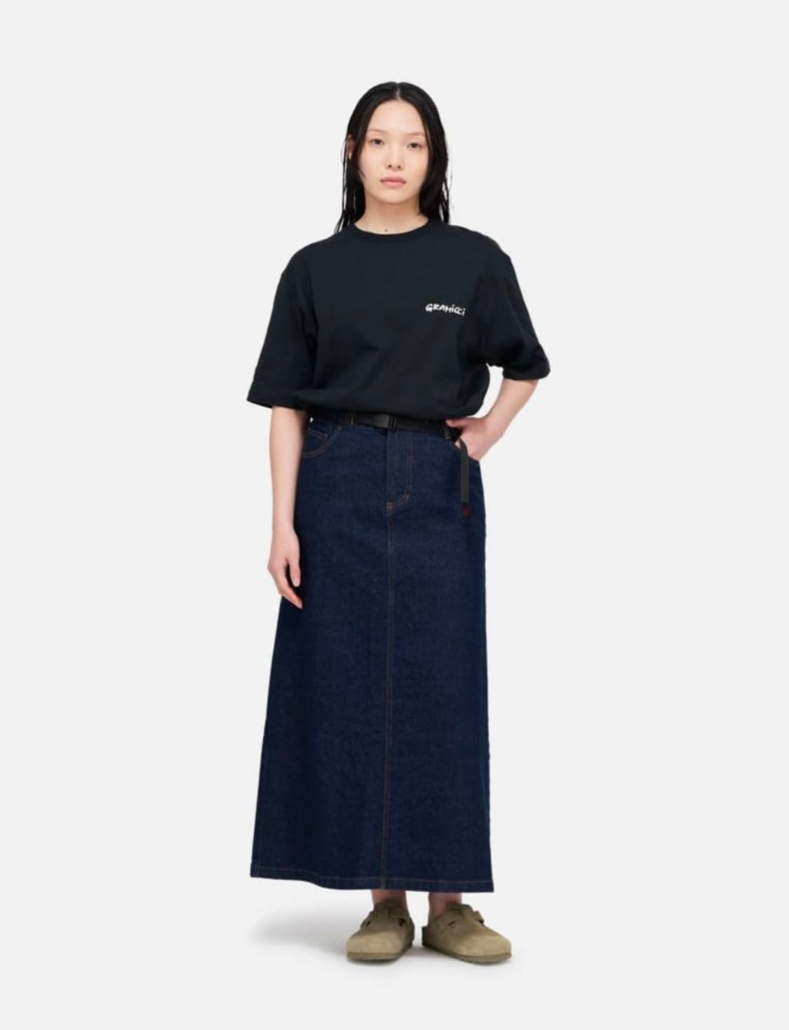 그라미치 데님 롱 스커트 상품이미지1