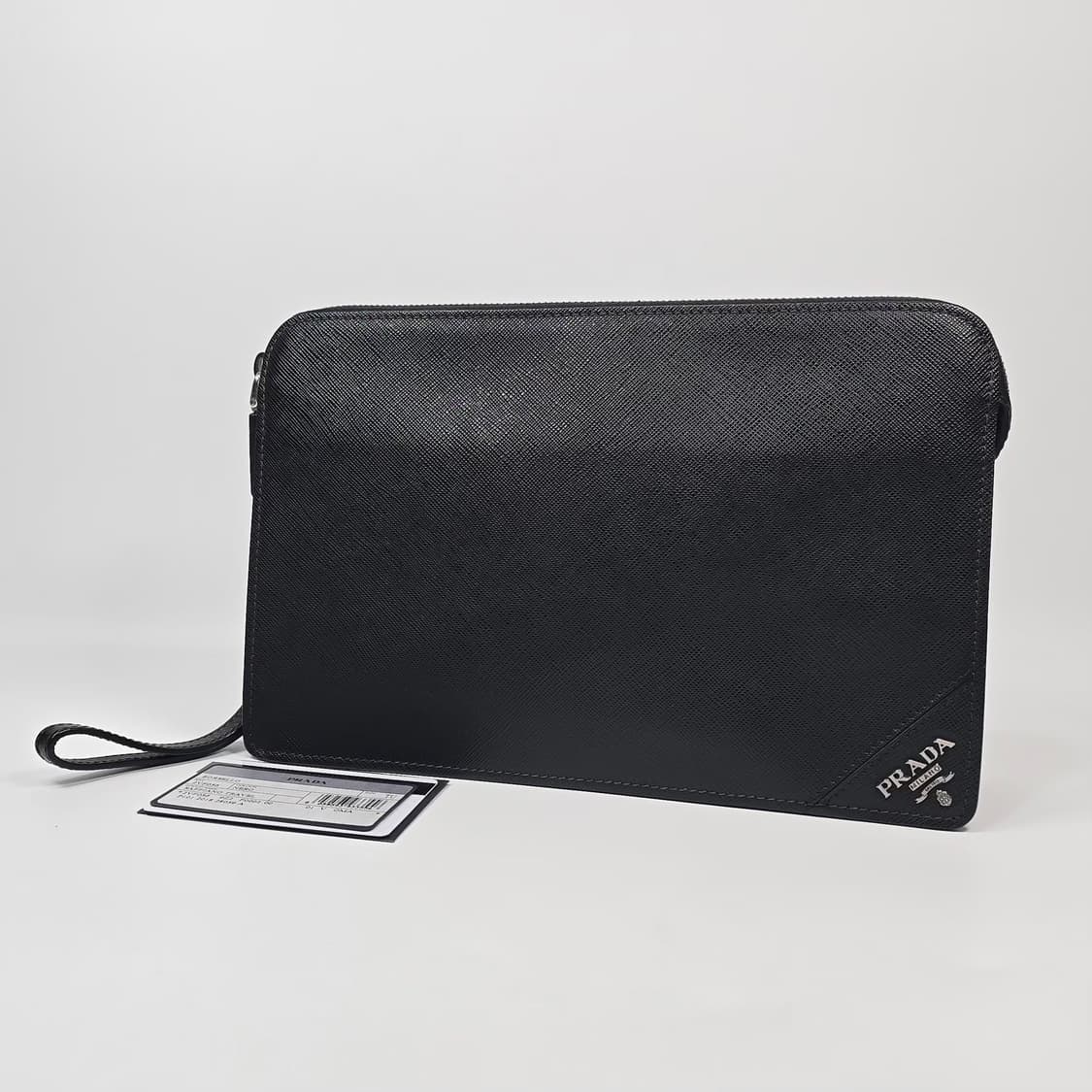 프라다 로고 사피아노 클러치백 상품이미지1