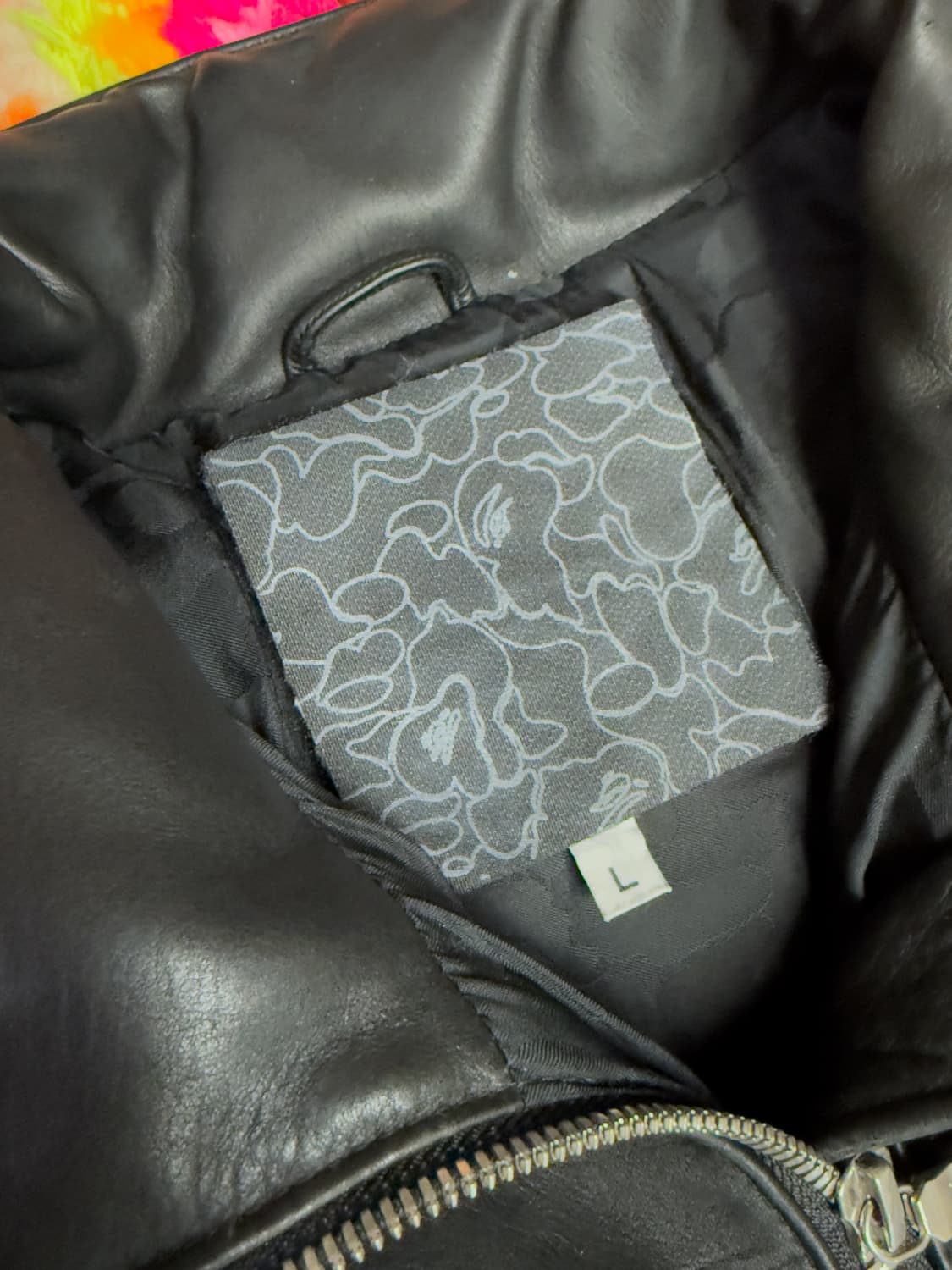 베이프 레더 클래식 다운 자켓 상품이미지4