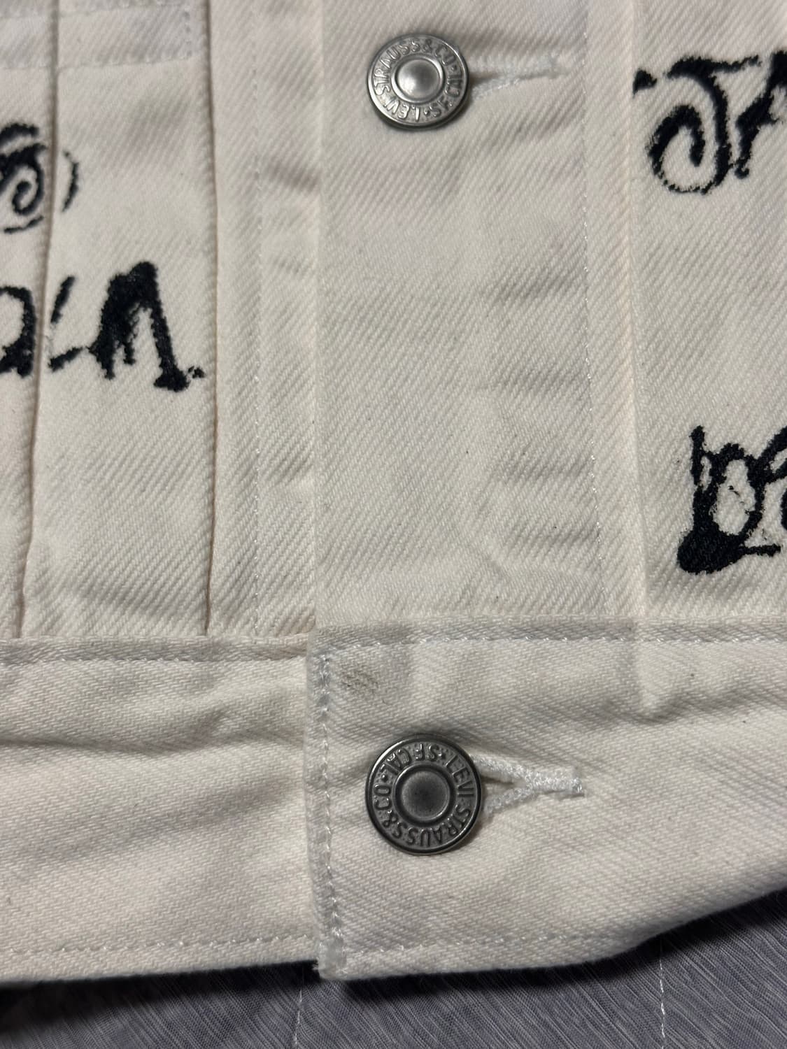 스투시 데님티어스 리바이스 데님 자켓 화이트 상품이미지3