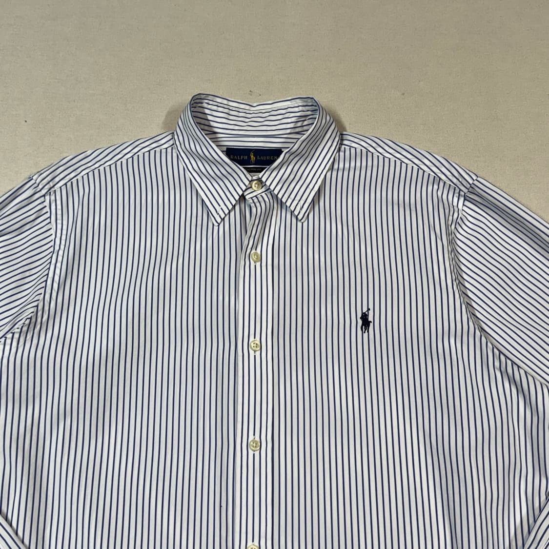 L) 폴로 랄프로렌 클래식 블루 스트라이프 포플린 셔츠 신형 상품이미지4