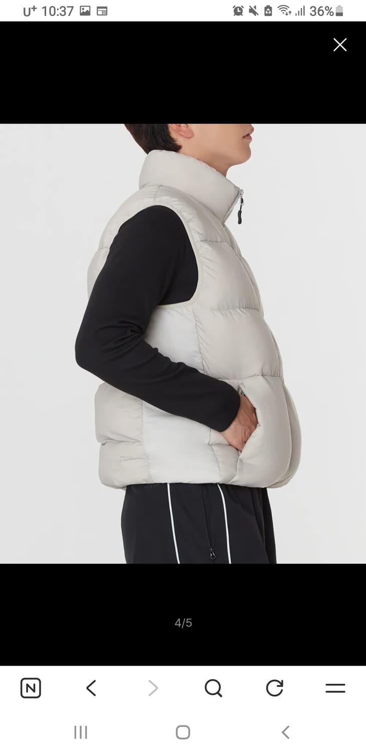 무신사 스탠다드 스포츠 패딩조끼 L 상품이미지2