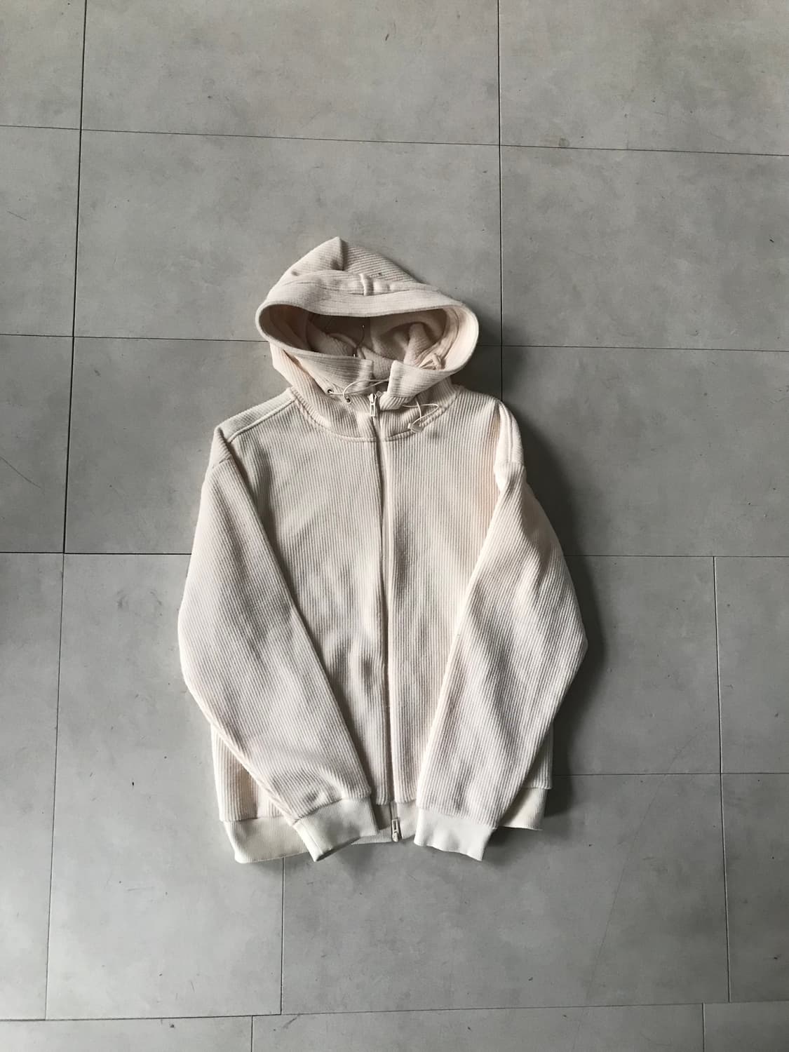 아디다스 아이보리 니트집업 상품이미지6