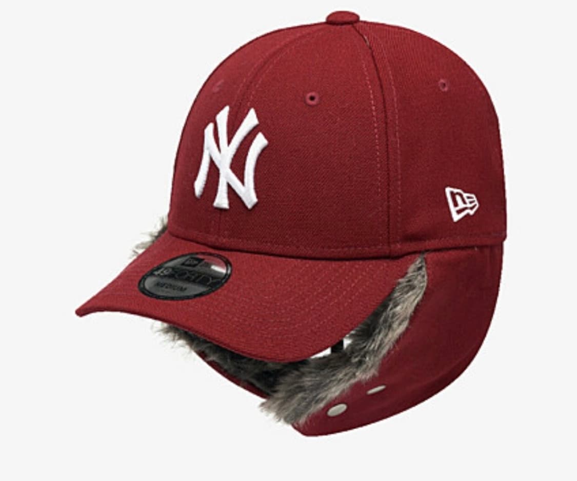 뉴에라 NY 털모자 버건디 상품이미지1