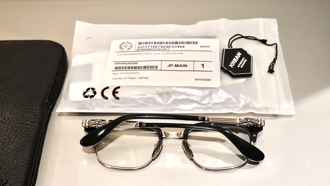 크롬하츠 보넨노이슈어2 블랙/브러쉬드실버 안경 상품이미지4