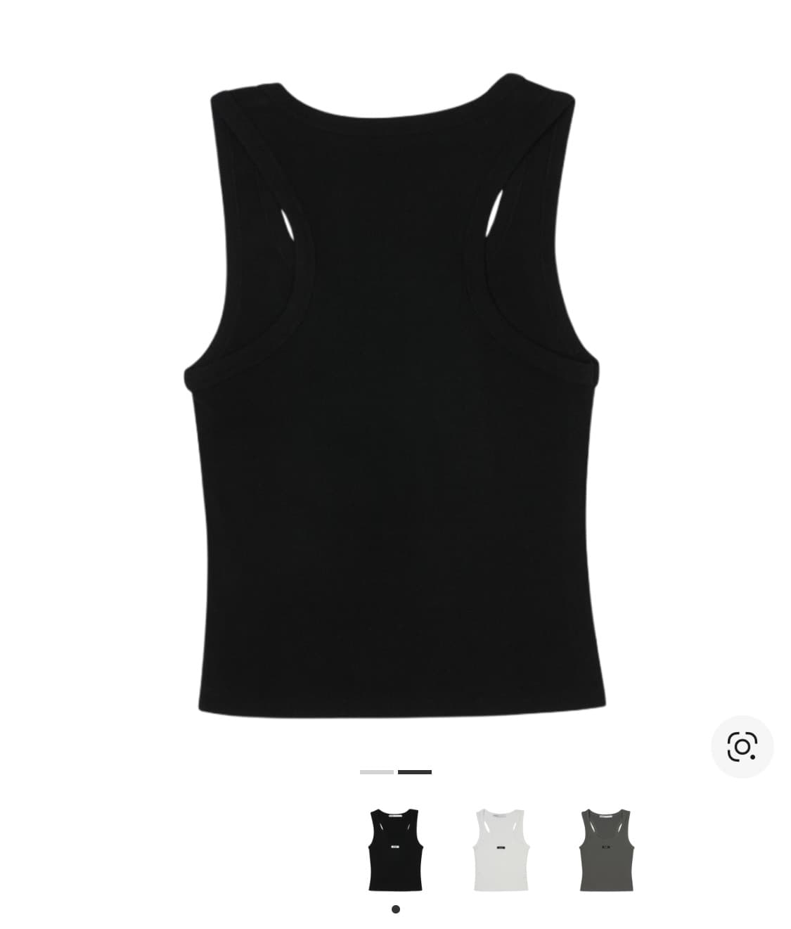 보헤미안서울 베이직 슬리브리스 크롭탑 블랙 상품이미지2