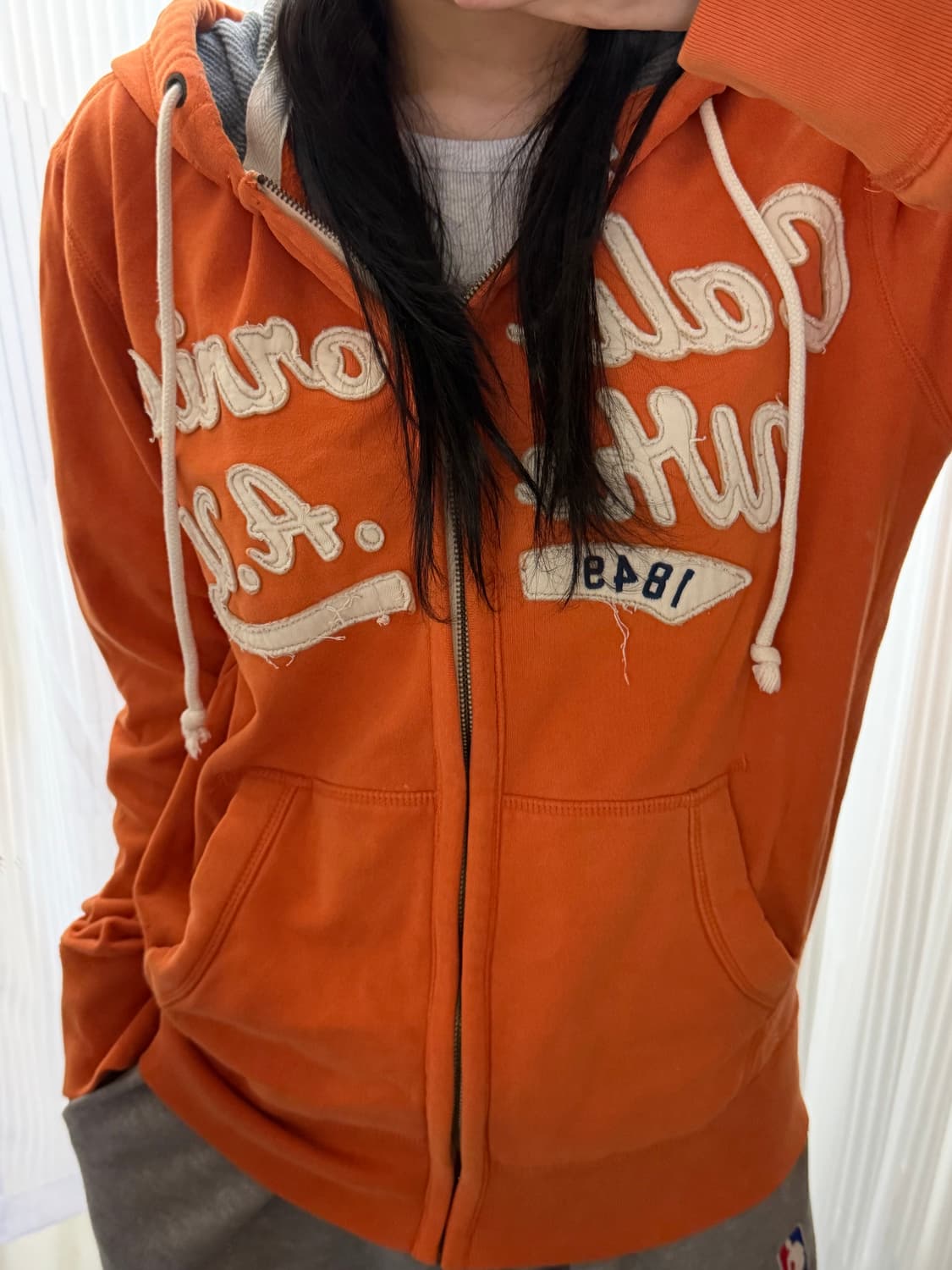 후아유 오렌지 후드집업 L 상품이미지1
