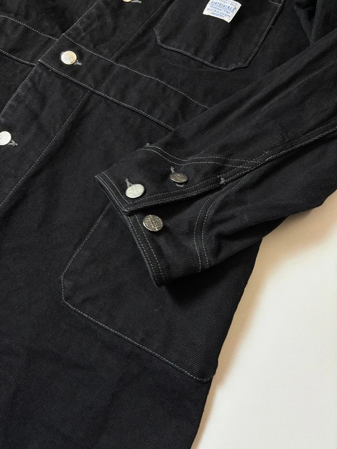 디아프바인 헤비코튼 데님 싱글 코트 PN8078 상품이미지5