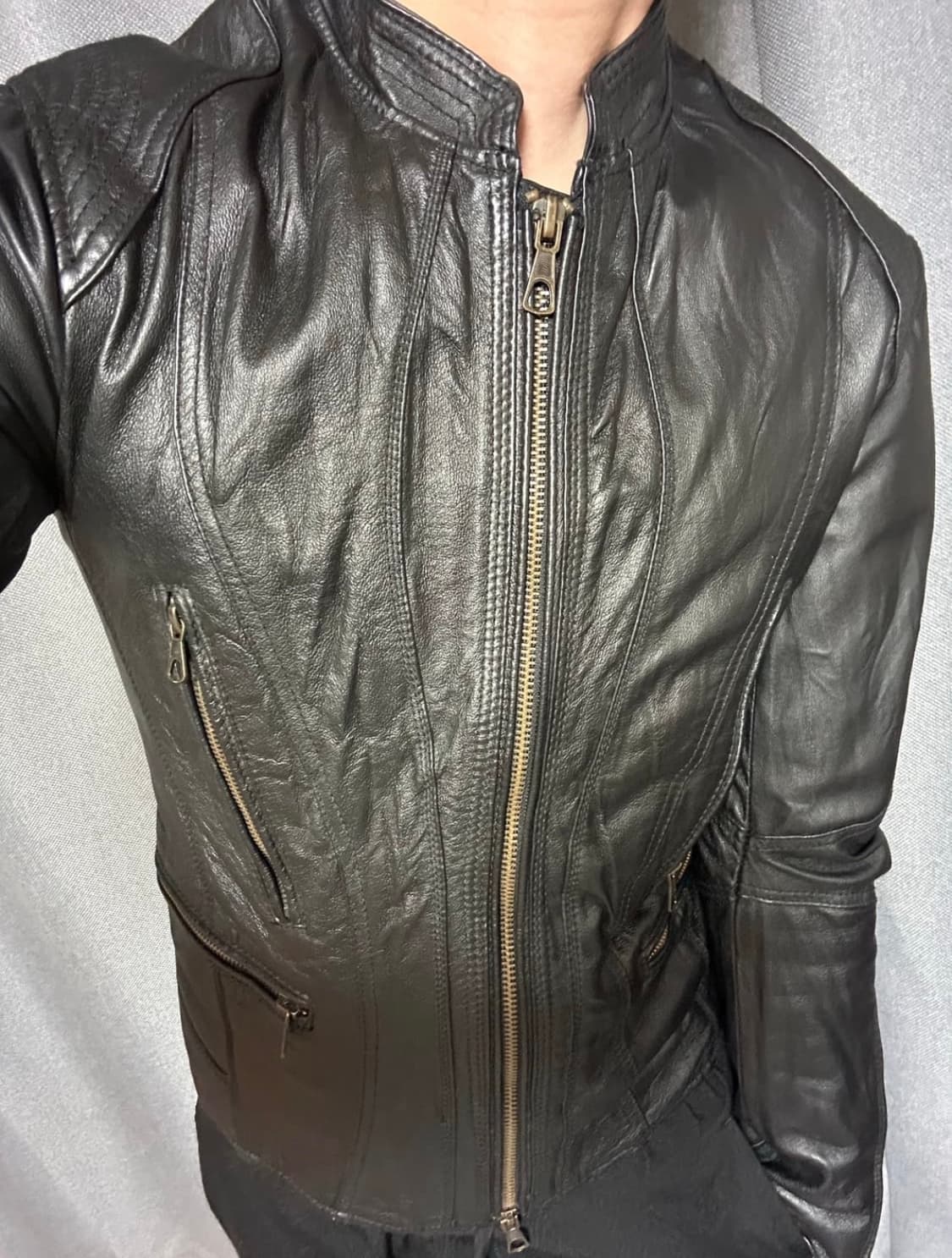 Bike leather jacket (vintage) 상품이미지6