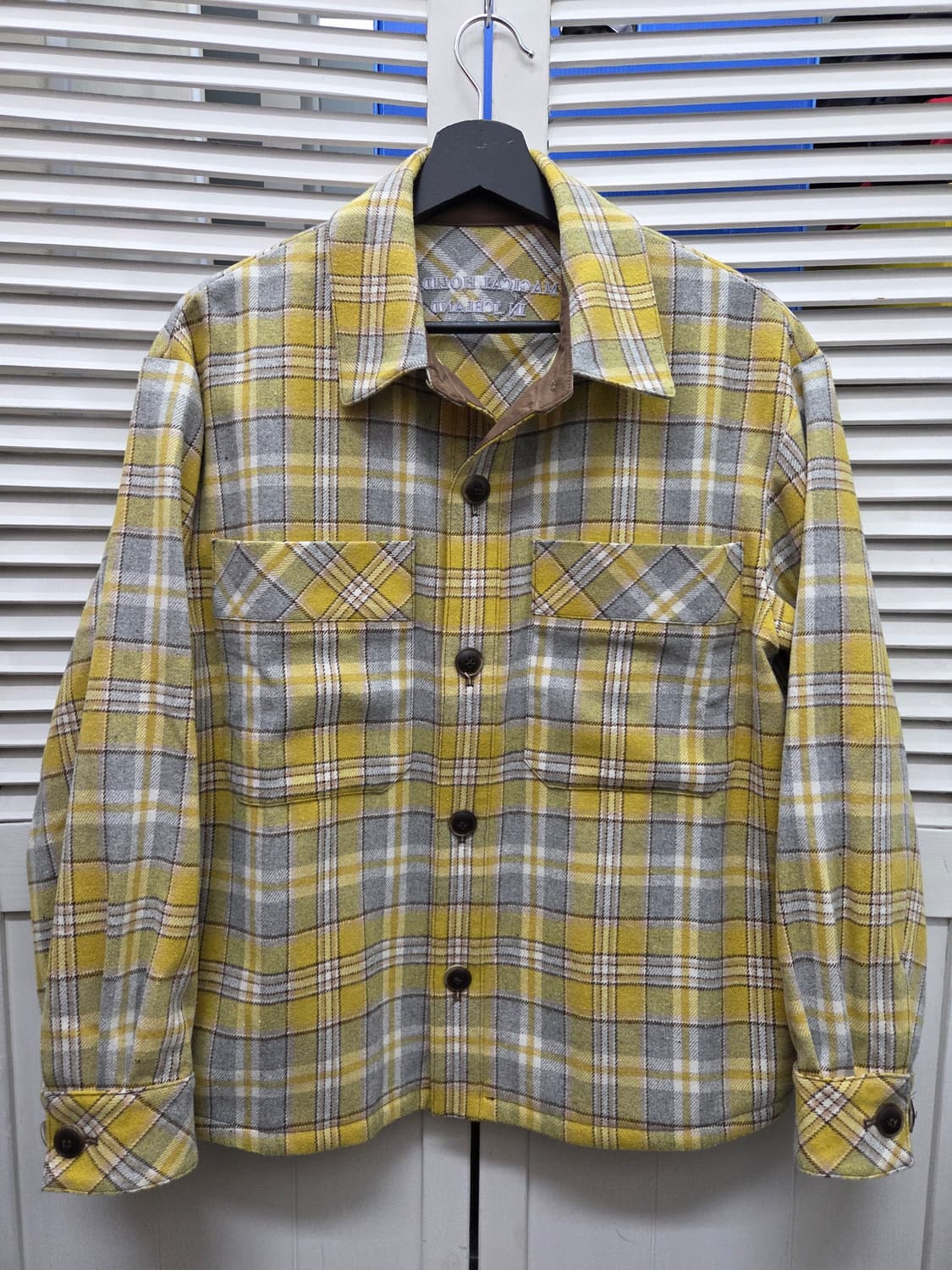 시에로 울 체크 셔츠 자켓 상품이미지1