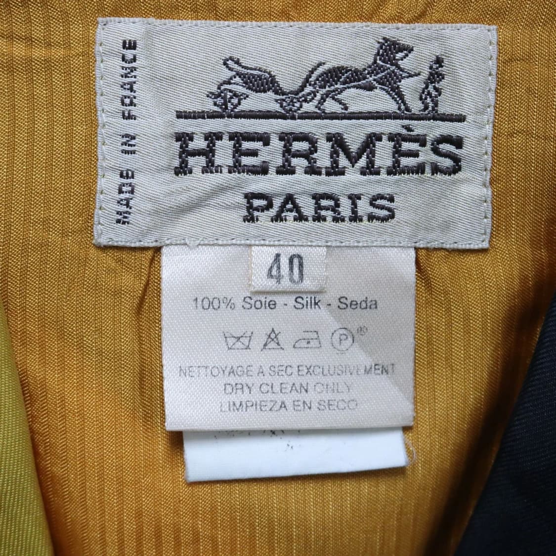 80-90'S 에르메스 패턴 실크 혼방 베스트 60153 상품이미지9