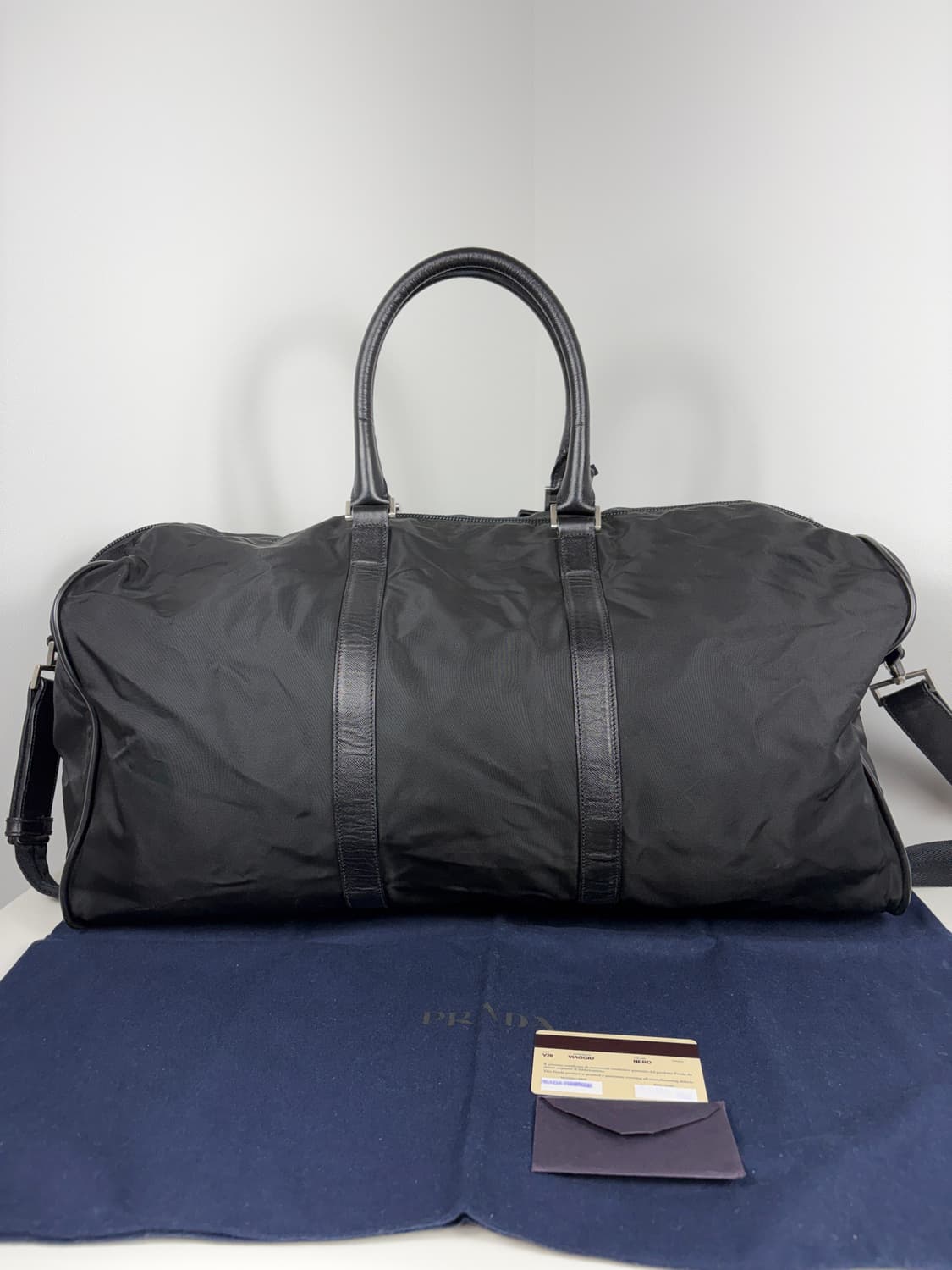 프라다 V20 나일론 2way 보스턴백 골프가방 여행가방 상품이미지5