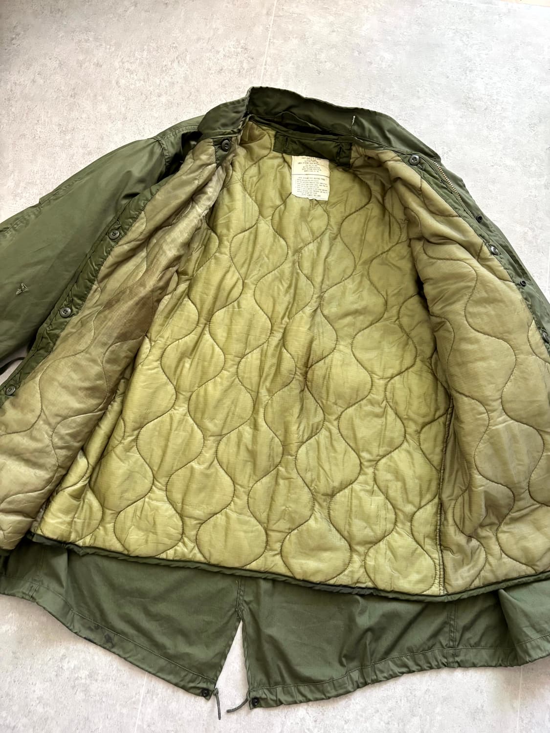 70's 미군 M-65 피쉬테일 파카 M-R 풀세트 상품이미지6